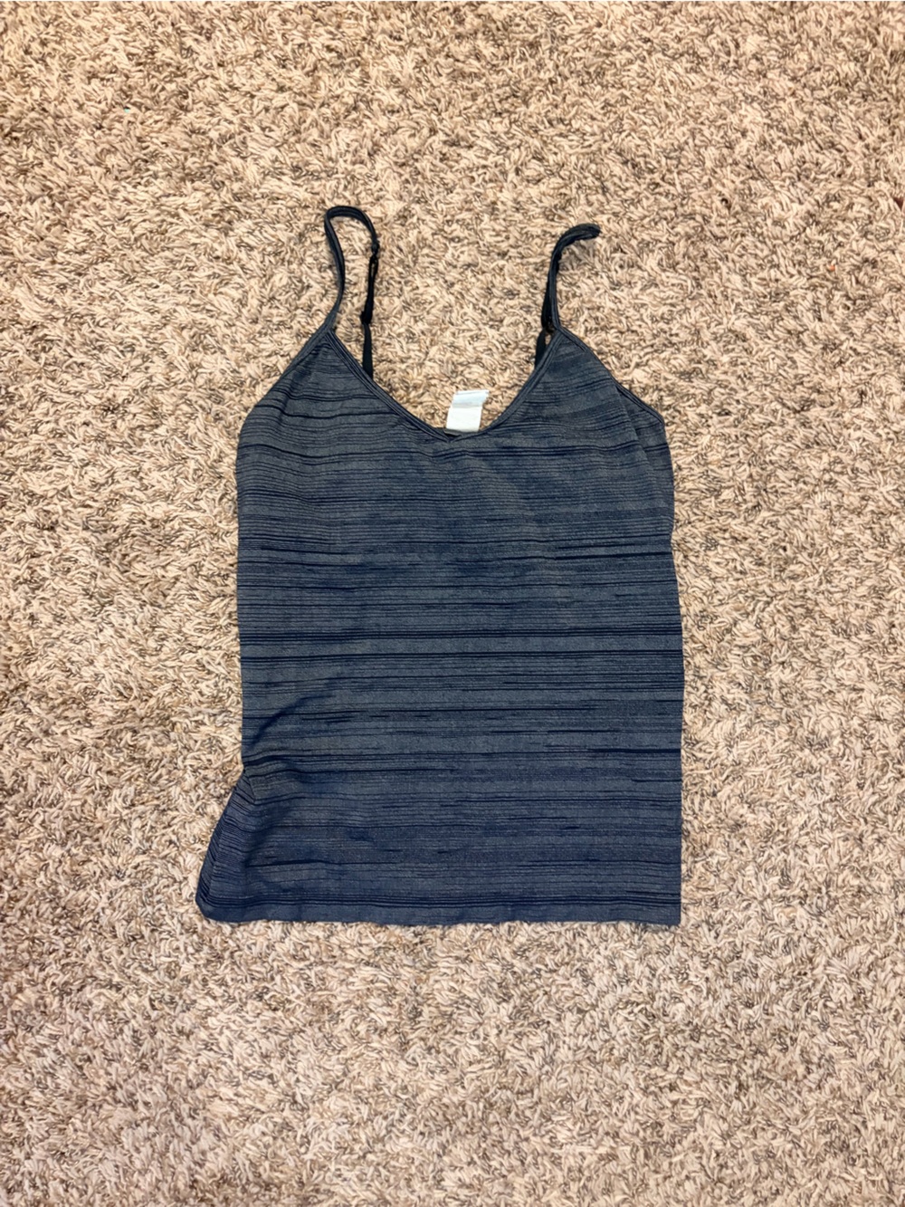 Women's Navy Striped Spaghetti Strap Tank Top
